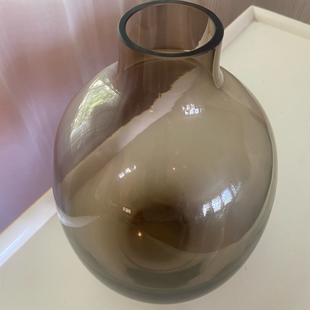Elegant Smoky Glass Vase